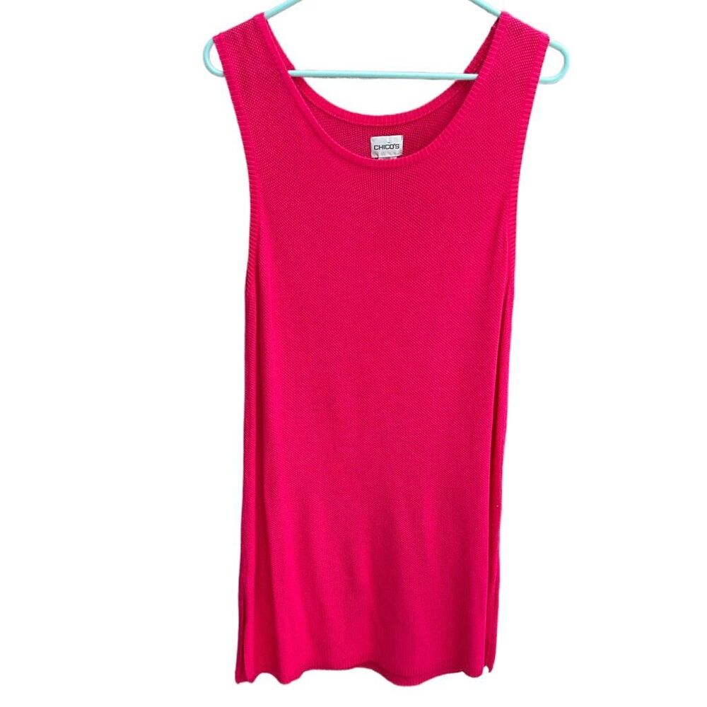 Chicos size 3 (16 ) runs small course woven rose tank dress